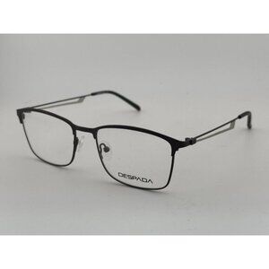 DESPADA - DS-1007 C2 53-17-140 Black & Silver Geometric Metal Glasses Frames